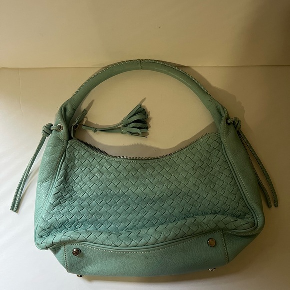 Talbots Green Shoulder Bag with Braided Texture - Picture 1 of 4